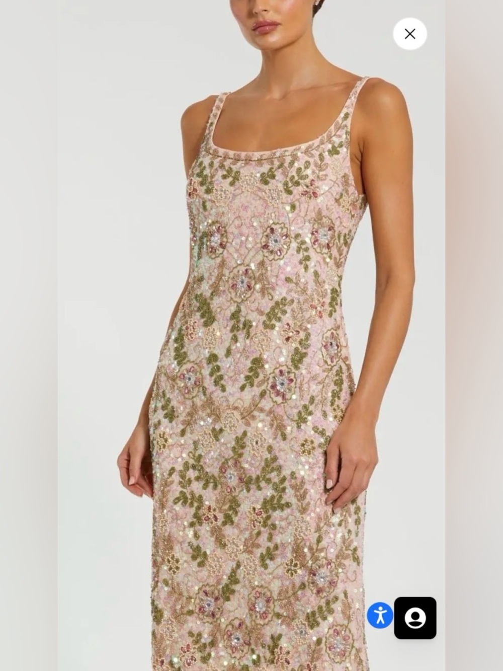 Mac Duggal hand embellished beaded gown